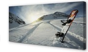 Obraz drukowany na płótnie Snowboardowy Raj W Alpach