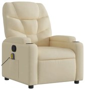 Kremowy fotel z funkcją masażu N4-R63