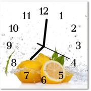 Zegar ścienny kwadrat Cytryny