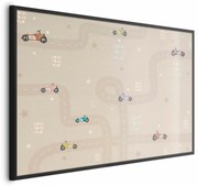 Plakat Wyścigowe autka 30x21 cm z ramą czarną bez marginesu ARTGEIST B