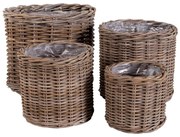 Wiklinowe osłonki na doniczki zestaw 4 szt. ø 40 cm Bogor – House Nordic