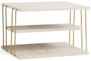 Stolik do odkładania Lifon Gold Travertine