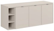 Szafka pod umywalkę nablatową BELLA CASHMERE 120cm kaszmirowa - zestaw 140 cm z regałem i blatem COMAD