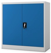Mała szafka zamykana BEATA, 900 x 930 x 400 mm, szaro-niebieska