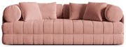 Różowa aksamitna rozkładana sofa 206 cm Kemi – Cosmopolitan Design