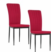 2 sztuki czerwonych tapicerowanych krzeseł Z3-B10