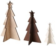 Ozdobne choinki ze sklejki KARL, 12-25 cm, 3 szt.