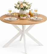 Okrągły rozkładany stół w kolorze dąb złoty + biały Z3-G69