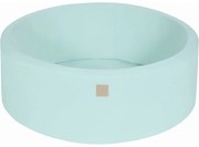 Okrągły Suchy Basen Dla Dziecka, 90x30cm, Bawełniany, Miętowy, Bez Piłek - Meowbaby®