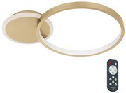 Eglo 900423 - LED Ściemnialny plafon GAFARES LED/15W/230V złoty + pilot