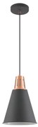 Czarna lampa wisząca z metalowym kloszem ø 22 cm Gianni – GTV