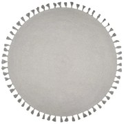 Szary ręcznie tkany okrągły dywan Nattiot Josephine, ∅ 140 cm