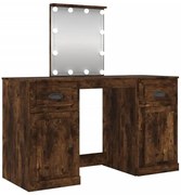 Klasyczna toaletka z lustrem podświetlanym przydymiony dąb B3-K62