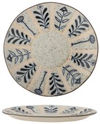 Jasnoniebiesko-kremowy kamionkowy talerz ø 21 cm Leonie – Bloomingville