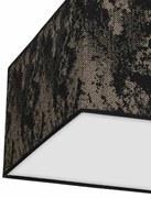 Lampa Sufitowa, elegancki materiał, czarna kwadratowa SATINO GOLD 2xE27