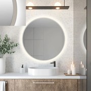 Lustro łazienkowe ZIRCON BETON 90 z oświetleniem LED BALTICA DESIGN