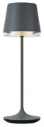 Zewnetrzna Lampa stołowa ciemnoszara z LED IP65, ładowalna ze stacją ładującą - Bass Nowoczesny Oswietlenie zewnetrzne