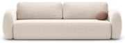 Kremowa rozkładana/ze schowkiem sofa z tkaniny szenilowej 262 cm Tonale – Cosmopolitan Design