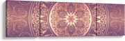 Obraz - Mandala na fioletowym gradiencie (170x50 cm)