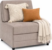 Tapicerowany beżowy fotel spania z funkcją L3-R72