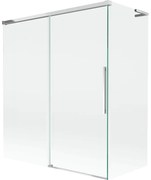 Mexen Rox L parawan nawannowy 2-skrzydłowy rozsuwany 140 + 70 x 150 cm, transparent, chrom - 8C9L-140-070-01-00