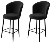 Zestaw krzeseł barowych Alte Black and Black, 2 szt., 2 szt.