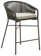 Zielony metalowy/tapicerowany hoker ogrodowy Yanet – Kave Home