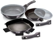 Zestaw 3 patelni z odpinanymi uchwytami R2-B31