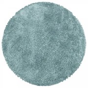 Dywan shaggy Fluffy Super Soft błękitny  koło 80 cm x 80 cm