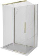 Mexen Rox-3S kabina prysznicowa 3-ścienna rozsuwana 95 x 70 cm, transparent, złota - 8C2-095-070-50-00-3S