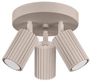 Plafon trzypunktowy KARBON 3P taupe okrągły SOLLUX  LIGHTING