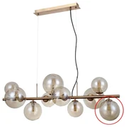 ITALUX - Klosz wymienny do żyrandola i kinkietu CANELLO G9 śr. 15 cm brązowy