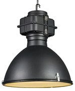 Inteligentna lampa wisząca w stylu industrialnym czarna 53 cm w komplecie z żarówką A60 Wifi - Sicko