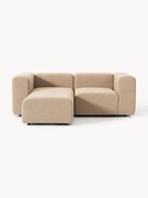 Sofa modułowa Bouclé z pufem Lena (3-osobowa)