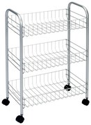 Regał na kółkach z 3 półkami Metaltex Lugano