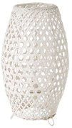 Biała bambusowa lampa stołowa (wys. 36 cm) – Casa Selección