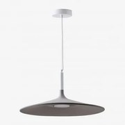Lampa Sufitowa Wisząca Ø50 Cm Led Kaula Biała - Jasnoszary - Sklum