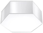 Biały nowoczesny plafon sześciokąt 11,5 cm - S747 D7-R93