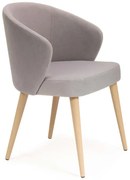 Tapicerowane szare krzesło na bukowych nogach B2-K52