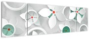 Obraz kwiatowej abstrakcji (170x50 cm)