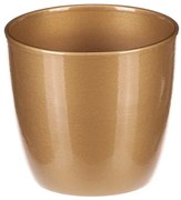 Osłonka ceramiczna na kwiaty Terakota, śr. 12 cm, złoty