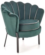 Zielony fotel wypoczynkowy muszelka G7-W13