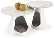 Komplet białych okrągłych stolików kawowych N7-K83