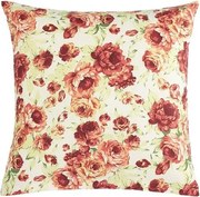 Bellatex Poduszka Berta Piwonia różowy, zielony, 45 x 45 cm