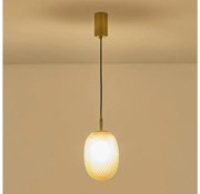 Żyrandol na lince 1xE14/25W/230V brązowy śr. 15 cm