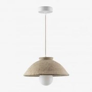 Lampa Sufitowa Sainza Z Terakoty Kremowa Tapioca & Ø32 Cm - Sklum