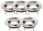 Zestaw 5 żarówek LED G53 z możliwością ściemniania AR111 12W 600lm 2700K