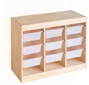 Moduł Do Przechowywania Z Drewna Sosnowego Nopik Kids 9 Szuflady - Sklum