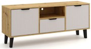 Szafka RTV na nóżkach dąb artisan + kaszmir D8-E04