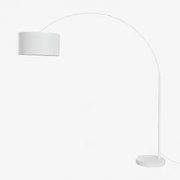 Zewnętrzna Lampa Podłogowa Vonera Z Lnu I Żelaza Gardenia Biel - Sklum